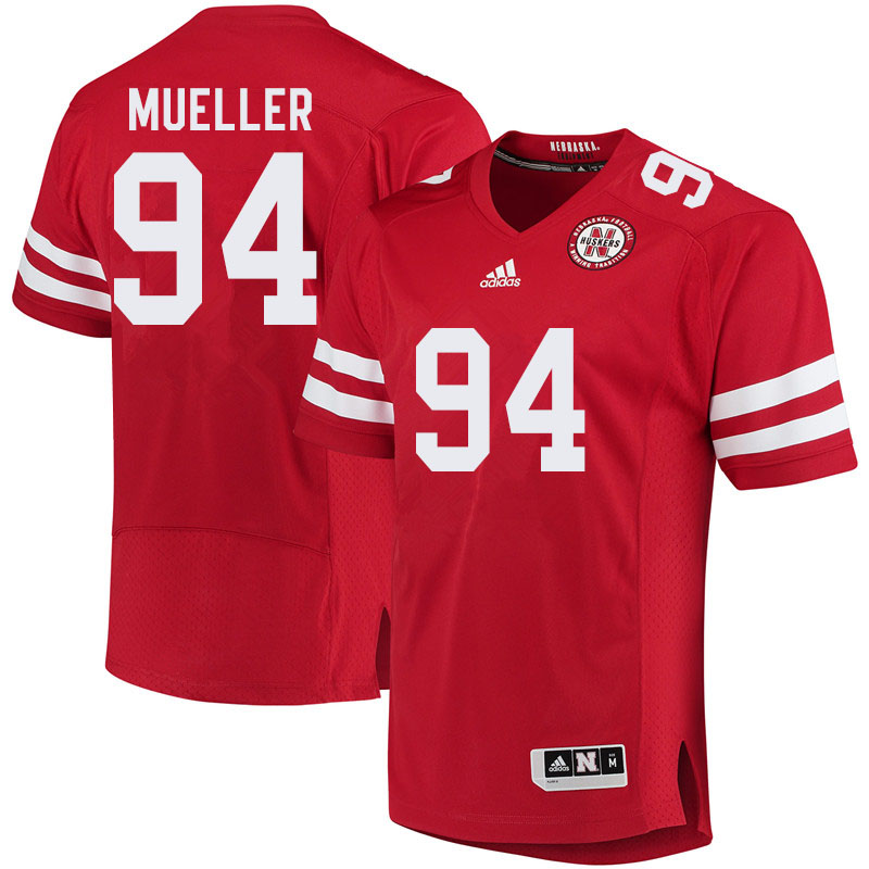 Men #94 Cade Mueller Nebraska Cornhuskers College Football Jerseys Sale-Red